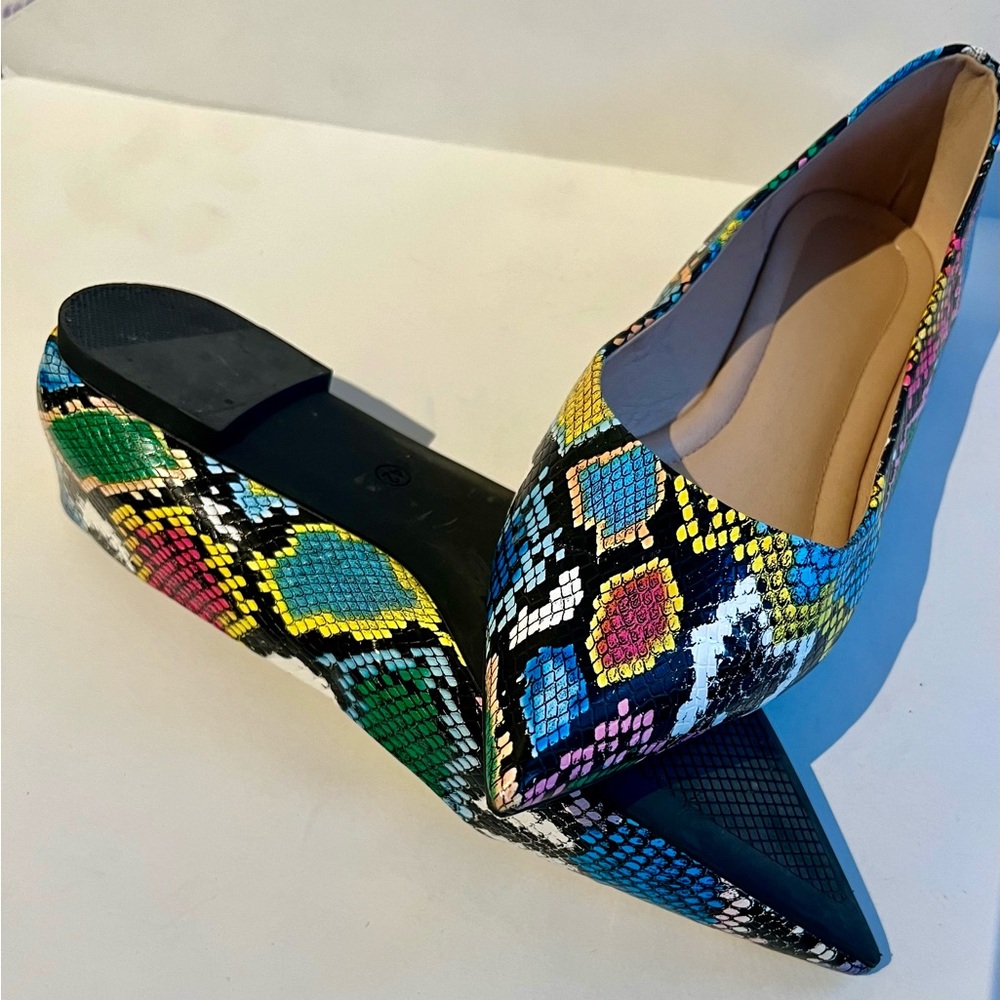 Colorful Snake Flats Size 11